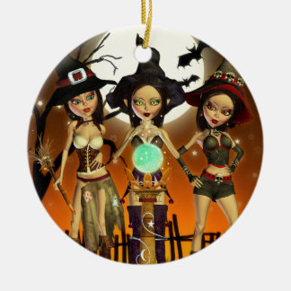 Zussers Drie betoverende heks Rond Ornament