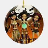 Zussers Drie betoverende heks Rond Ornament (Achterkant)