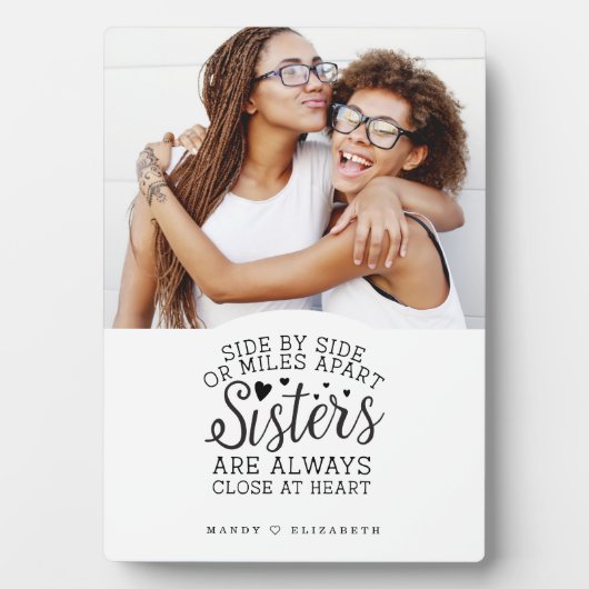 Zussers verbonden op hoofdfoto Keepomwille White Fotoplaat (voorkant)