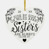 Zussers verbonden op hoofdfoto Keepomwille White Keramisch Ornament (Voorkant)