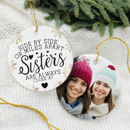 Zussers verbonden op hoofdfoto Keepomwille White Keramisch Ornament