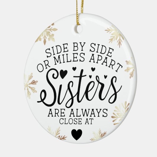 Zussers verbonden op hoofdfoto Keepomwille White Keramisch Ornament (Links)