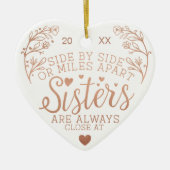 Zussers verbonden via het Roos Hart Photo Keepomwi Keramisch Ornament (Voorkant)