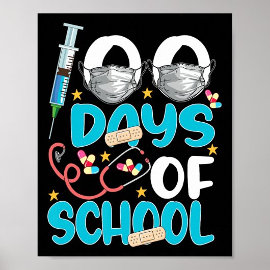 Zuster, 100 dagen schoolfeest poster (Voorkant)