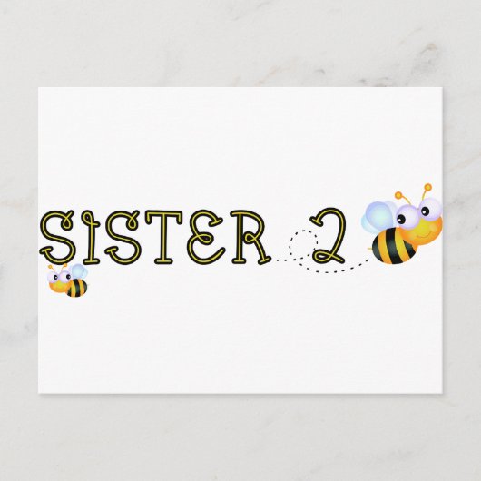 Zuster 2 Bee Briefkaart (Voorkant)