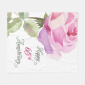 Zuster 65e jubileum Roze Roos Fleece Deken (Voorkant (Horizontaal))
