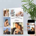 Zuster 6 Foto collage Elke grote ouderdag Kaart<br><div class="desc">Creëer je eigen verjaardagskaart voor zus, dochter of een vriend, met een fotocollage gemaakt van 6 van je favoriete foto's. De sjabloon is ingesteld om voor elke leeftijd te werken en je kunt de zuster naar de dochter bewerken of een naam als je dat wilt. U kunt het bericht ook...</div>