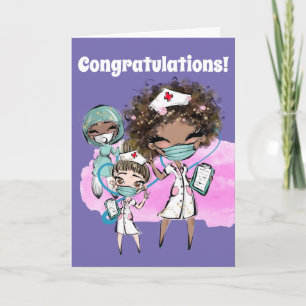 Zuster-afrikaans Amerikaans kovid masker schattige Kaart