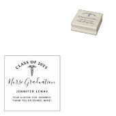 Zuster Afstuderen Dank u voor uw medische kaduceus Rubberstempel (Gestempeld)