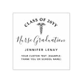 Zuster Afstuderen Dank u voor uw medische kaduceus Rubberstempel (Afrduk)