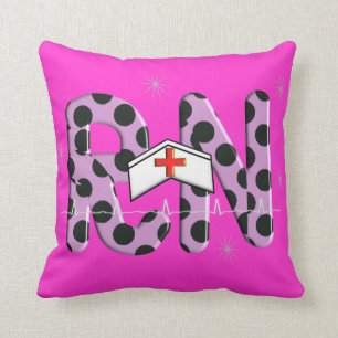 Zuster Afstuderen Pillow "RN" Kussen