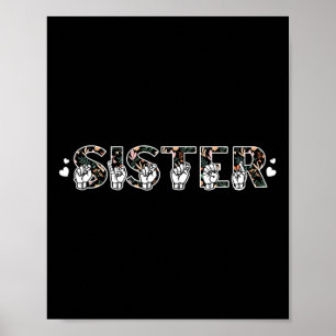 Zuster Amerikaanse Gebarentaal Dove Bewustzijnsond Poster