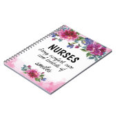 Zuster Appreciation Gift Floral Feminine design Notitieboek (Linkerzijde)