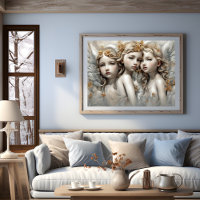 Zuster Baby Angel Modern Kunst Poster