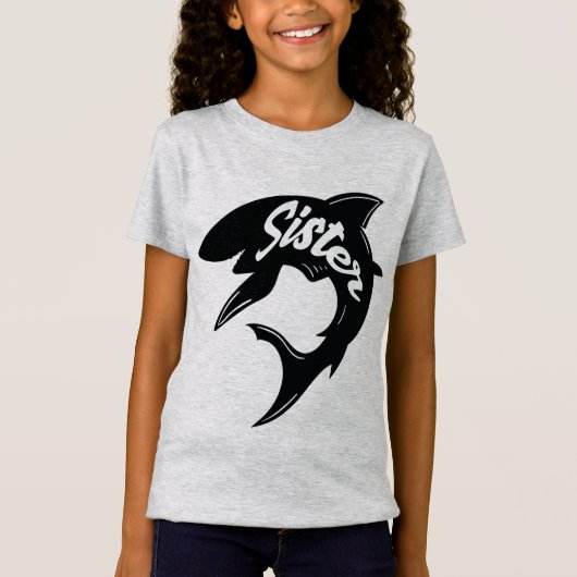 Zuster Baby Shark Matching Family Couple Shirten T-shirt (Voorkant)