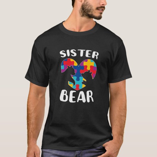 Zuster Beer Autisme Awareness Puzzle Piece Support T-shirt (Voorkant)