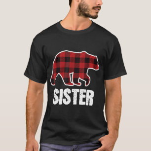Zuster Beer Kerstmis Pajama Red Pset Buffalo Fam T-shirt