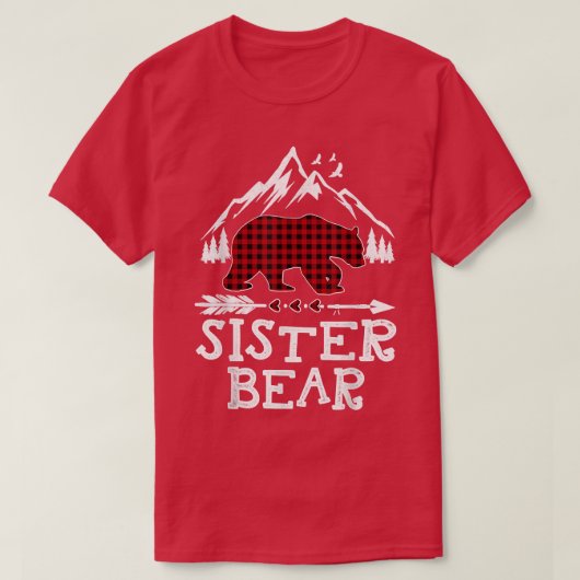 Zuster Beer Kerstmis Pajama Red Pset Buffalo Fam T-shirt (Design voorkant)