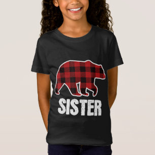 Zuster Beer Kerstmis Pajama Red Pset Buffalo Fam T-shirt