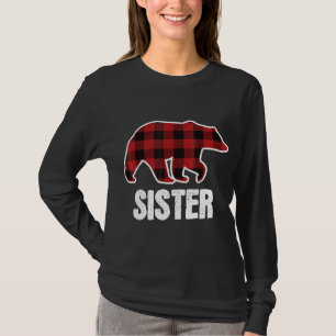 Zuster Beer Kerstmis Pajama Red Pset Buffalo Fam T-shirt