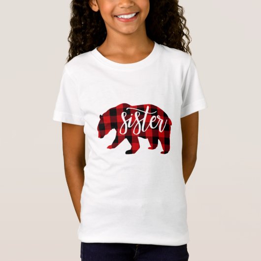 zuster Beer | Red Plaid T-shirt (Voorkant)