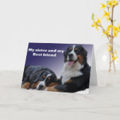 Zuster, Berner, gelukkige verjaardag, beste wensen Kaart (Gele Bloem)