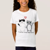 Zuster Beste Vriend Katten T-shirt (Voorkant)
