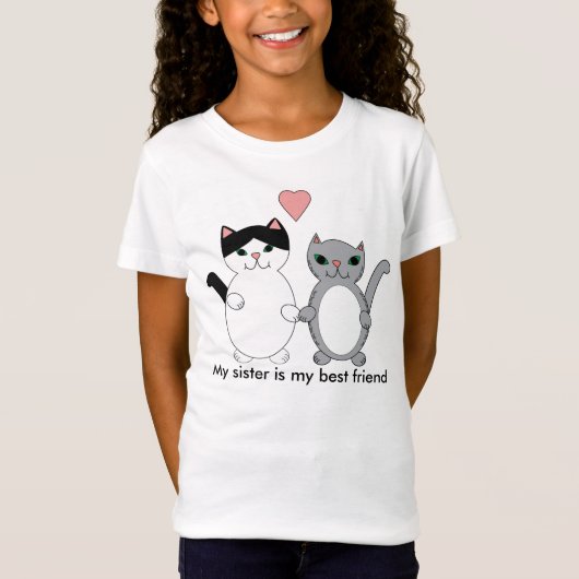 Zuster Beste Vriend Katten T-shirt (Voorkant)
