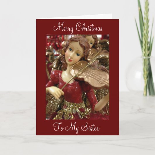 *ZUSTER* BESTE VRIEND/VRIENDIN DIE IK OP KERST KAN FEESTDAGEN KAART (Voorkant)