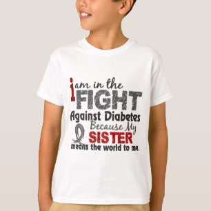 Zuster betekent wereld voor mij Diabetes T-shirt