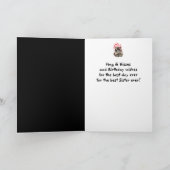 Zuster Birthday Hugs & Kisses Raccoon Animal Card Kaart (Binnen)