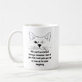 Zuster Birthday Humor Quote Winking Cat Fun Koffiemok (Links)