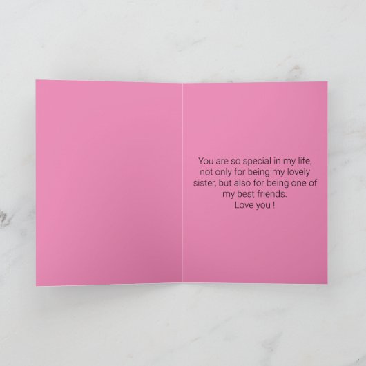 Zuster Birthday Kaart (Binnen)