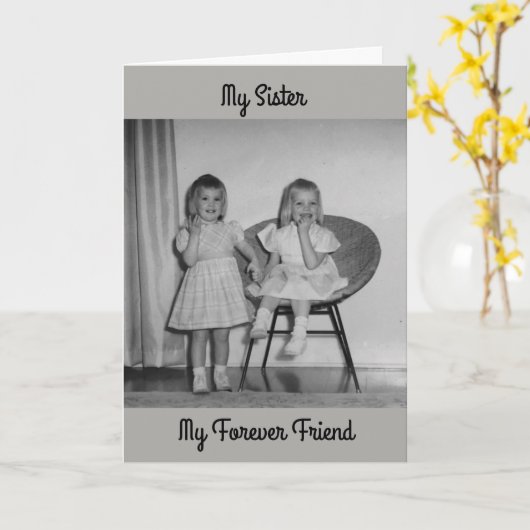  zuster Birthday-kaart Kaart (Gele Bloem)