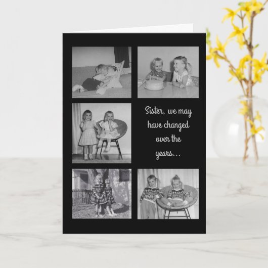  zuster Birthday-kaart Kaart (Gele Bloem)