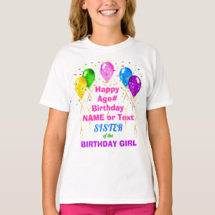 Zuster Birthday Shirt OF voor de volledige familie