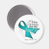 Zuster - Blauwgroen bewustwording van lint Magneet (Voorkant / Achterkant)