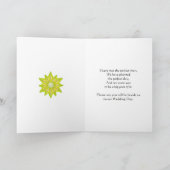 Zuster, bloemmeisje uitnodiging, gele bloemen bedankkaart (Binnen)