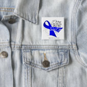Zuster Blue Ribbon - Colon Cancer Vierkante Button 5,1 Cm (In situ)