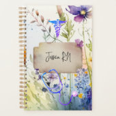 Zuster Boho Medical Wildflower Floral Gezondheidsz Planner (Voorkant)