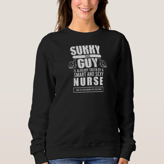 Zuster Boyvriend Nursing Husband Idea Raglan Trui (Voorkant)