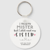 Zuster bridesmaid proposal Button Sleutelhanger (Voorkant)