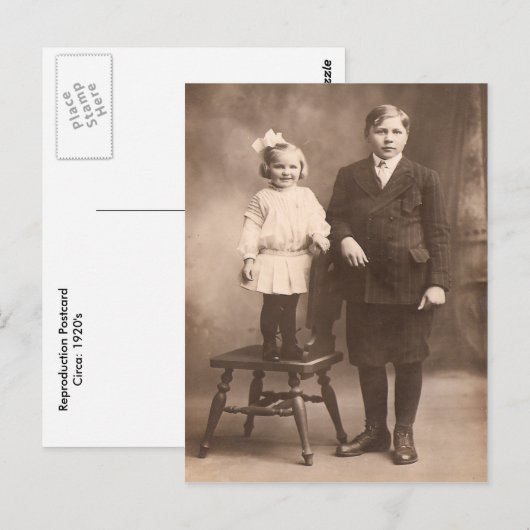 zuster & broer briefkaart (Voorkant / Achterkant)