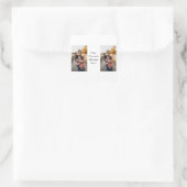 zuster broer familie toevoegen foto persoonlijke b vierkante sticker (Tas)
