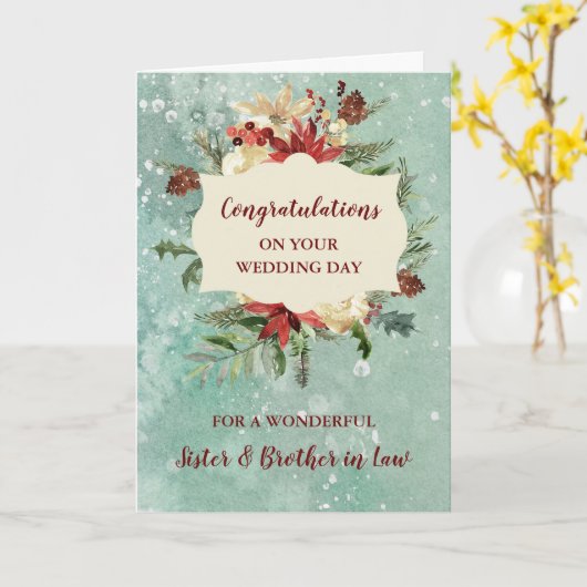 Zuster & broer in de rechten Gefeliciteerd Kaart (Gele Bloem)