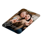 Zuster Broers en Zussen Wervelen Hart Keepsake Fot Magneet (Linkerzijde)