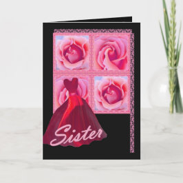 ZUSTER - Bruidsmeisje - Rode Toga, Roze Rozen