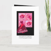 ZUSTER - Bruidsmeisje - Rode Toga, Roze Rozen (Achterkant)