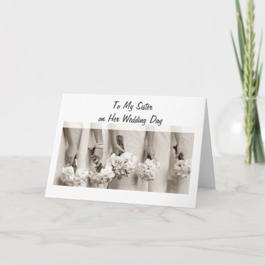 ZUSTER BRUILOFT LIEFDE EN GELUK KAART (Voorkant)