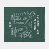 Zuster cadeau Ik wou dat je naast de deur woonde F Fleece Deken (Voorkant (Horizontaal))